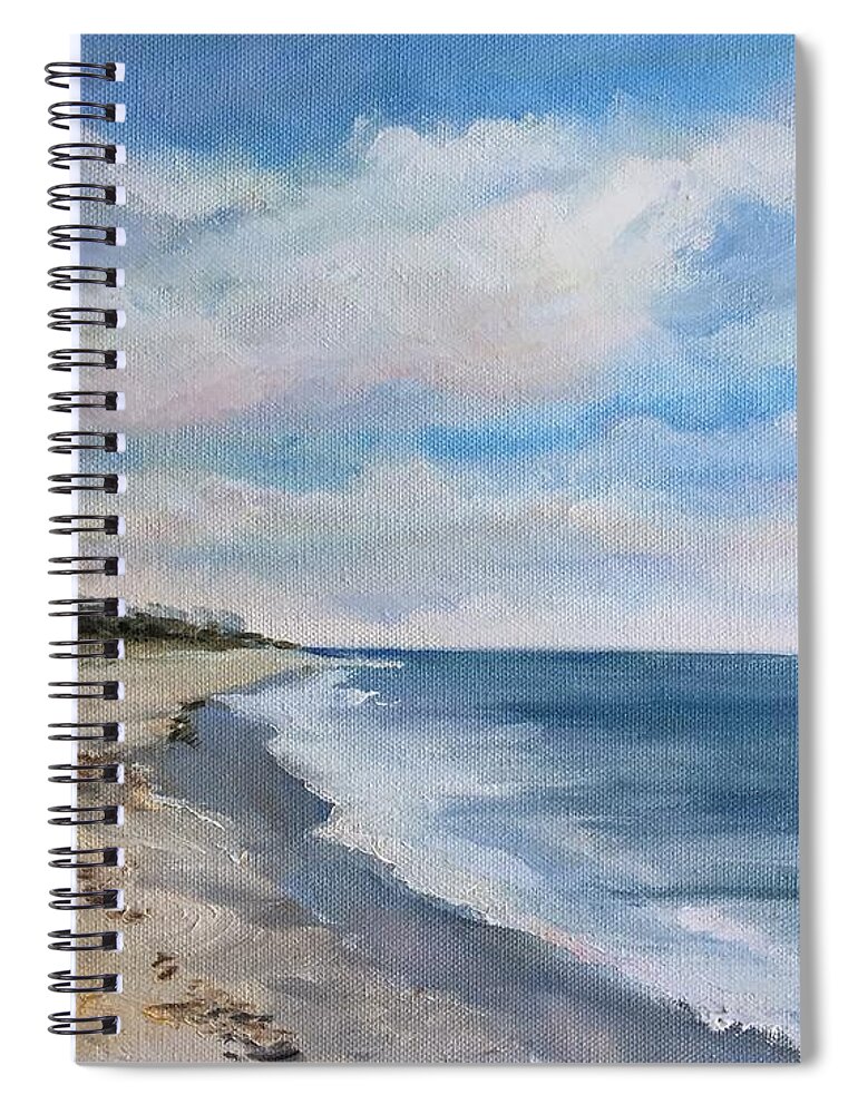Sky Spiral Notebook featuring the painting Sailing Home by Judy Rixom