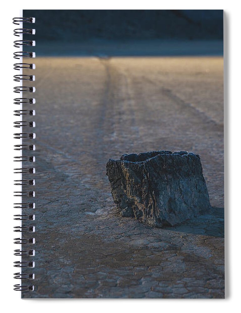 Death Valley Spiral Notebook featuring the photograph Sailing stone by Ryan Lima