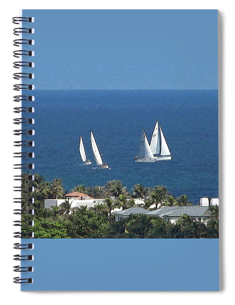 Sailing Spiral Notebook featuring the photograph Sailing Today by Corinne Carroll