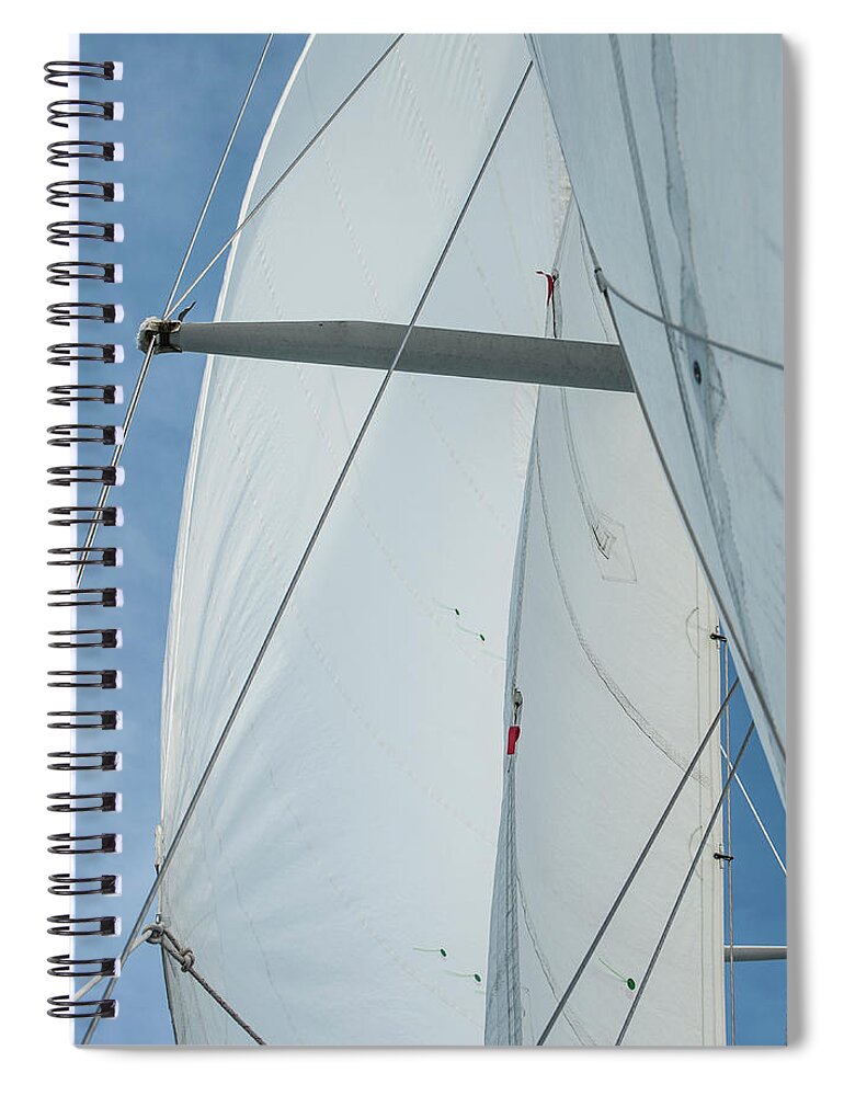 Sails Spiral Notebook featuring the photograph Sails in the Wind I by Marianne Campolongo