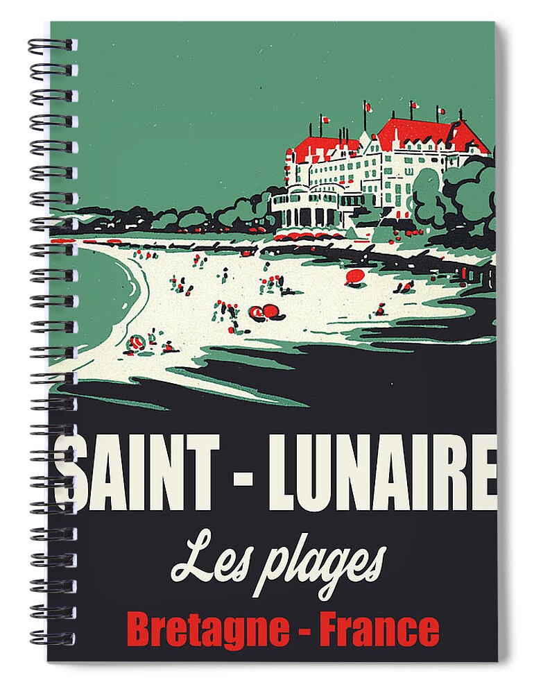 Saint Lunaire Spiral Notebook featuring the digital art Saint Lunaire, Brittany, France by Long Shot