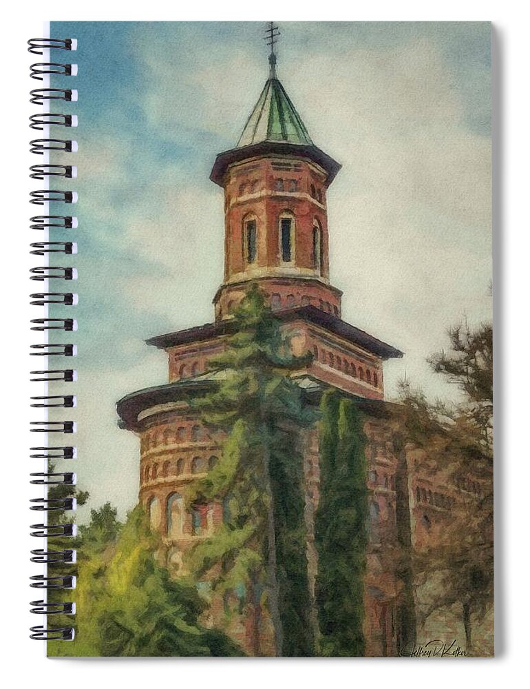 Iasi Spiral Notebook featuring the painting Saint Nicholas Princely Church by Jeffrey Kolker