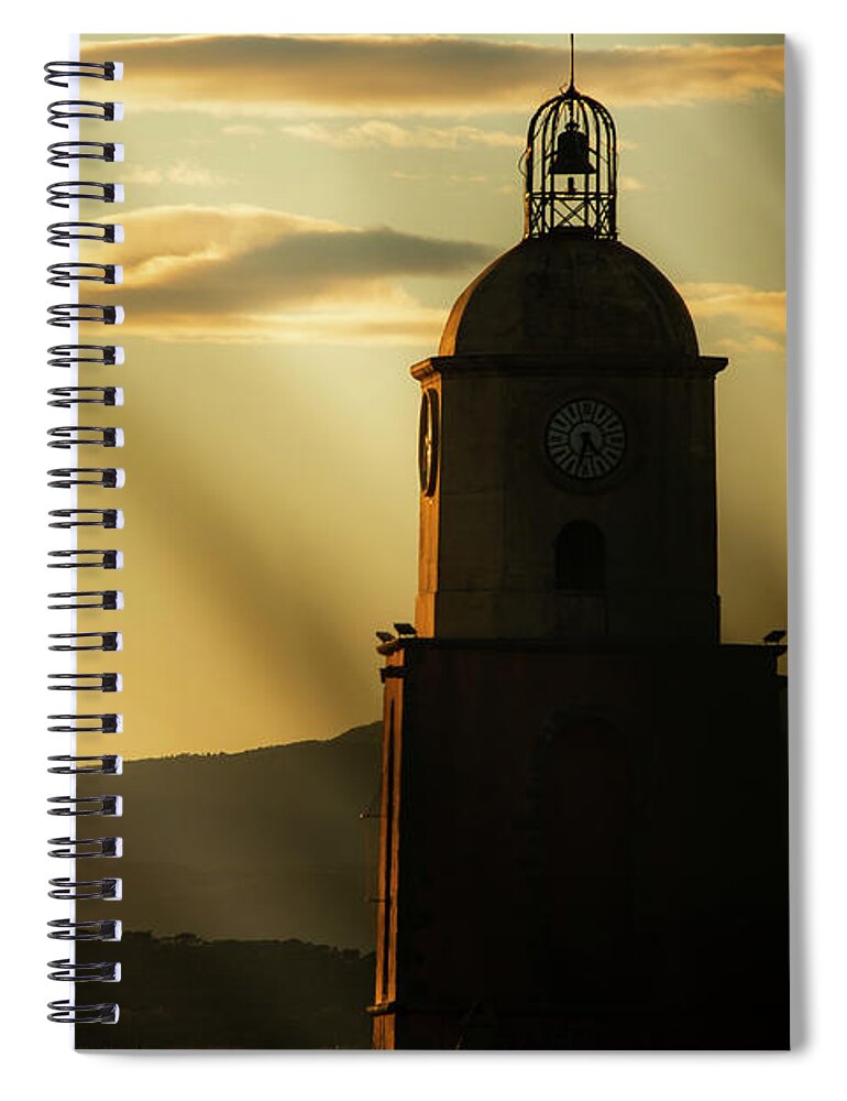 Saint-tropez Spiral Notebook featuring the photograph Saint-Tropez sunset by Worldwide Photography