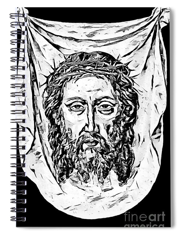Jesus Spiral Notebook featuring the photograph Saint Veronica Jesus Head by Munir Alawi