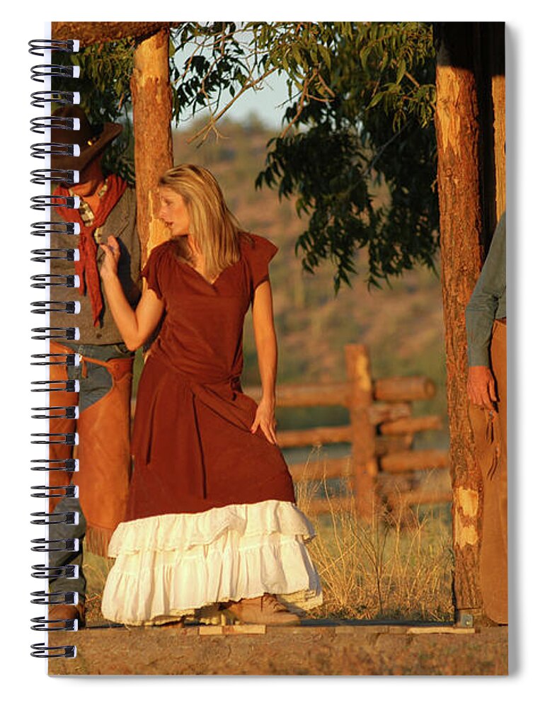 Saloon Spiral Notebook featuring the photograph Saloon flirt by Jody Miller