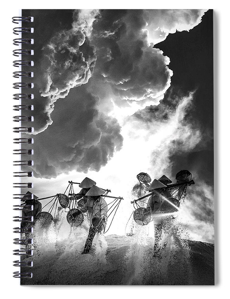Fine Art Spiral Notebook featuring the photograph White gold II by Sofie Conte