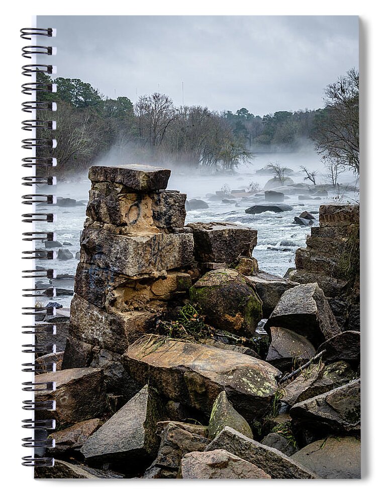 2022 Spiral Notebook featuring the photograph Saluda Factory Ruins-1 by Charles Hite