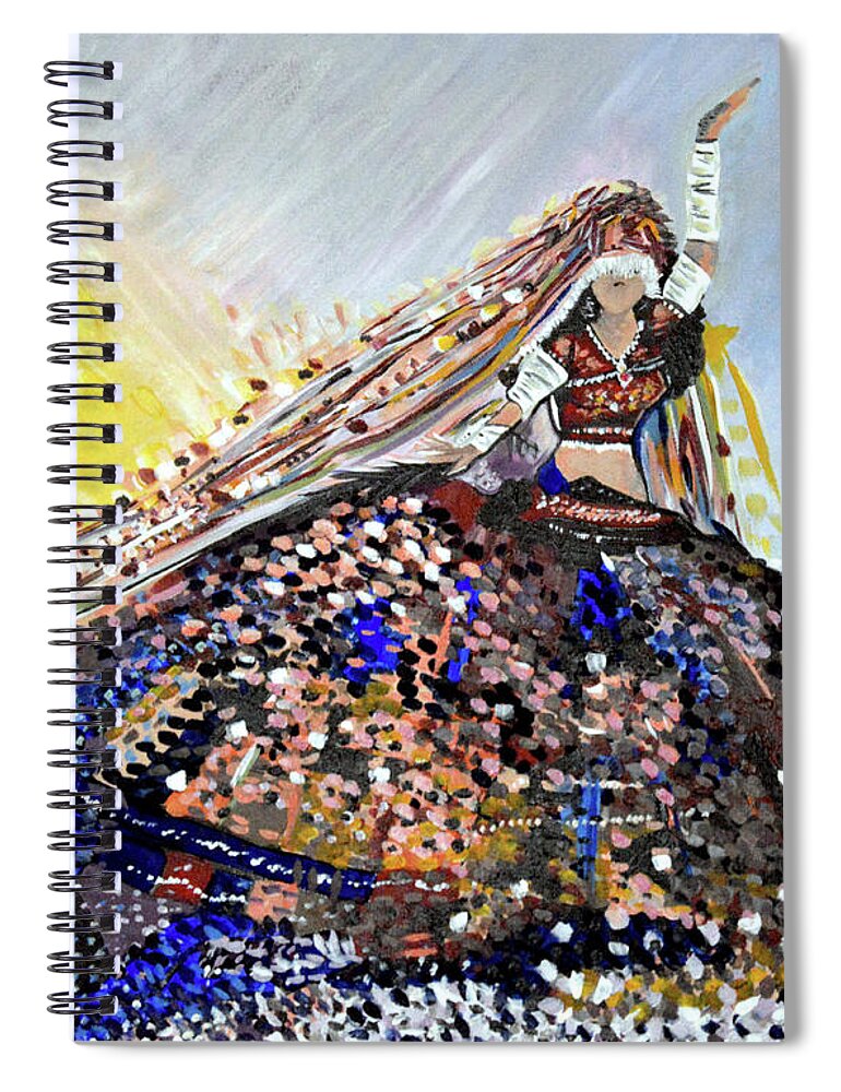 Exotic Spiral Notebook featuring the painting Salute by Chiquita Howard-Bostic