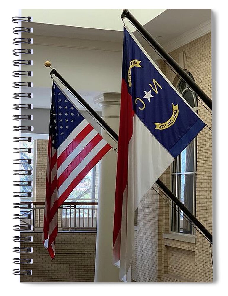 Flag Spiral Notebook featuring the photograph Salute by Lee Darnell