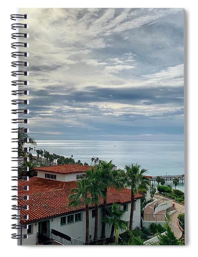 San Clemente Spiral Notebook featuring the photograph San Clemente Skies by Brian Eberly