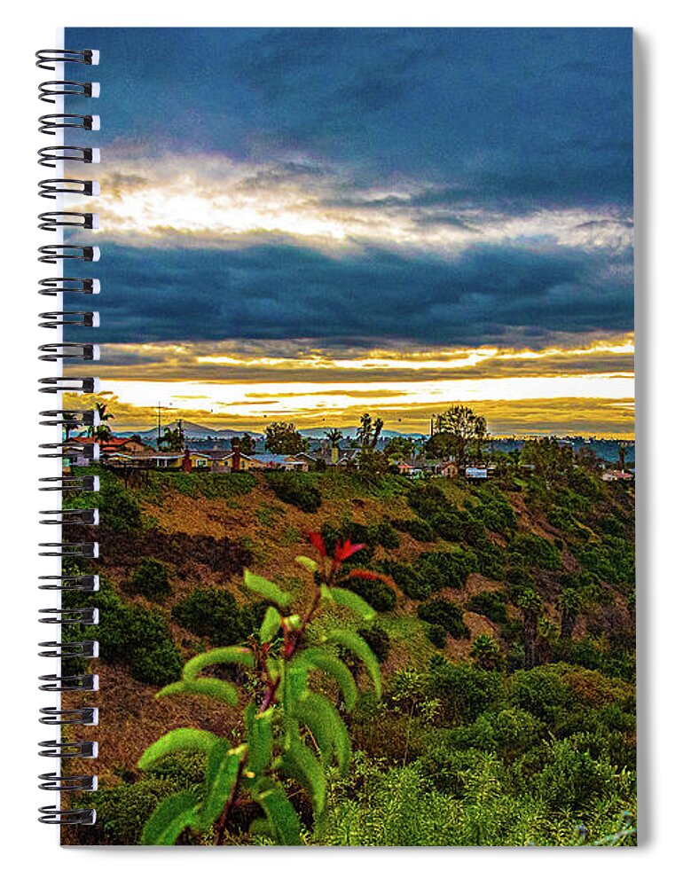 Sunrise Spiral Notebook featuring the photograph San Diego Sunrise A1 by Phyllis Spoor