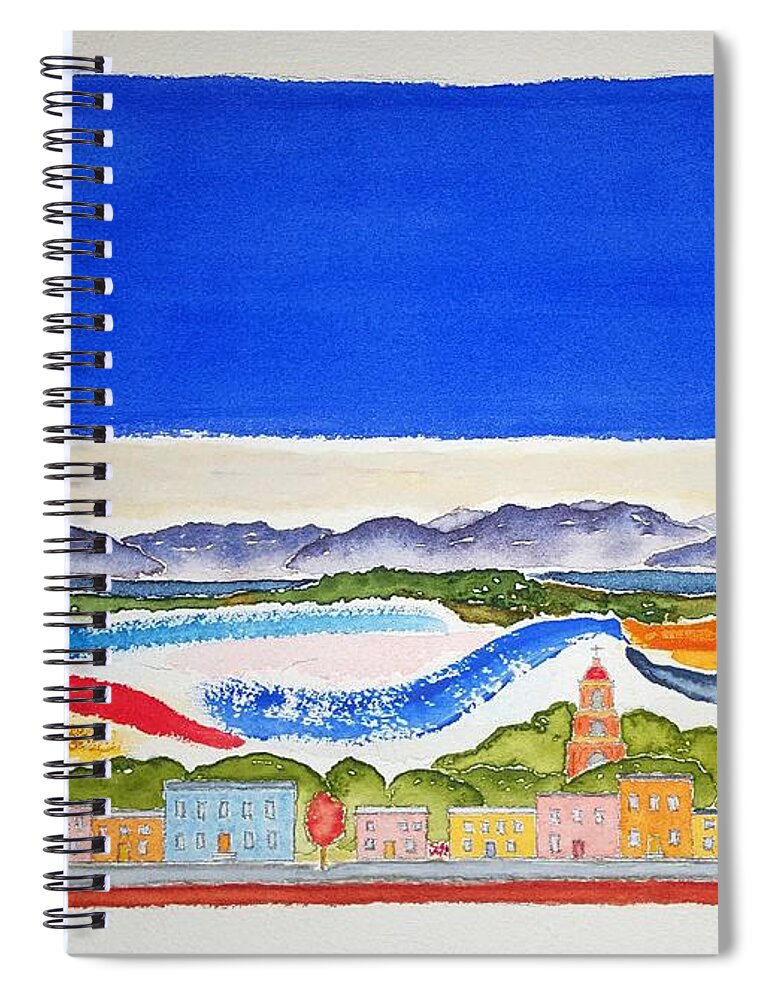 Watercolor Spiral Notebook featuring the painting San Miguel de Allende by John Klobucher
