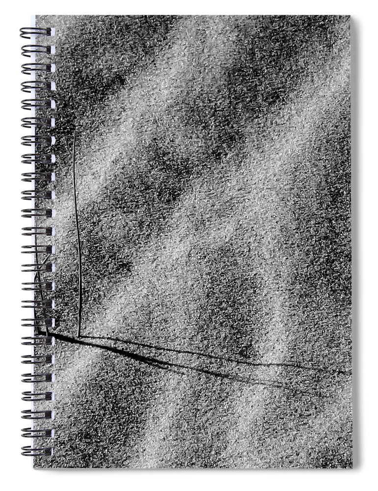 Black Spiral Notebook featuring the photograph Sand and Shadows by Cathy Kovarik