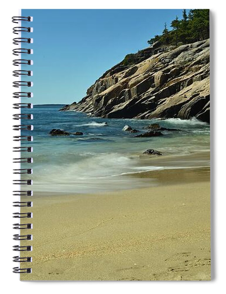 Acadia National Park Spiral Notebook featuring the photograph Sand Beach # 1 by Steve Brown