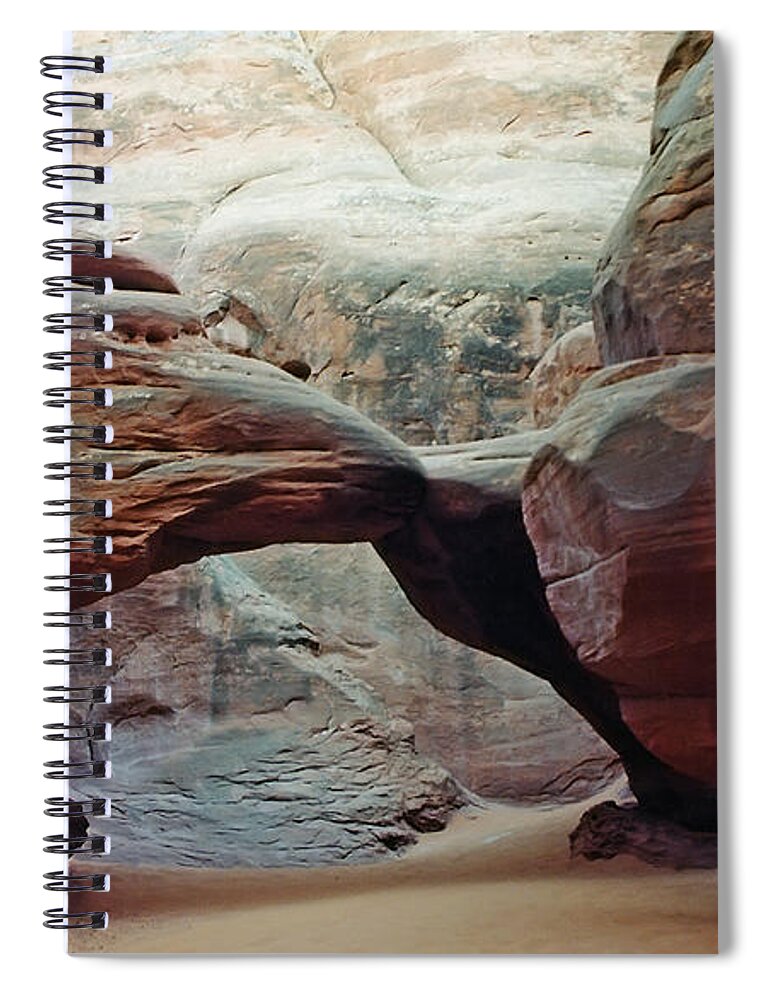 America Spiral Notebook featuring the photograph Sand Dune Arch - Arches National Park - Utah - U.S.A by Paolo Signorini