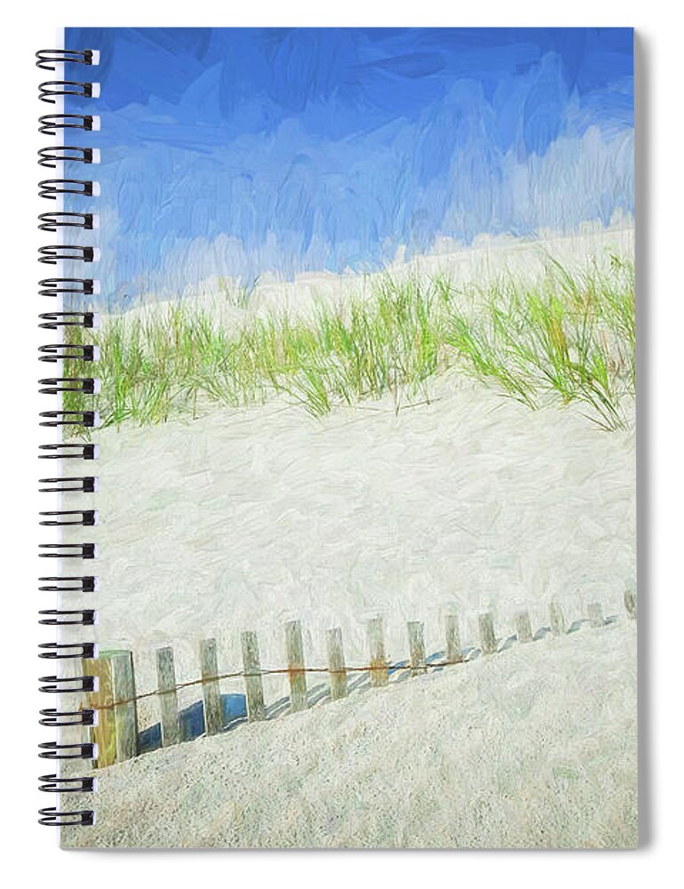 Sand Dunes St. Augustine Florida Spiral Notebook featuring the photograph Sand Dunes St Augustine Florida X106 by Rich Franco