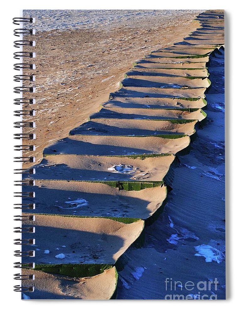 Sand Spiral Notebook featuring the photograph Sandbags by Randy Pollard