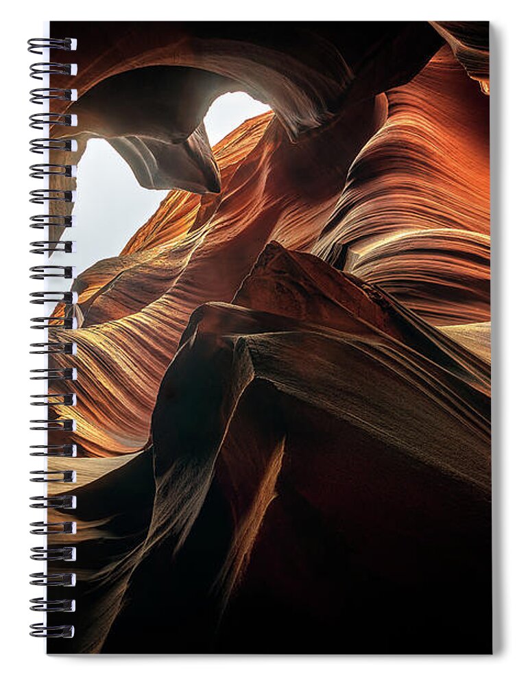 Sandstone Canyons Spiral Notebook featuring the photograph Sandstone Canyons by Doug Sturgess