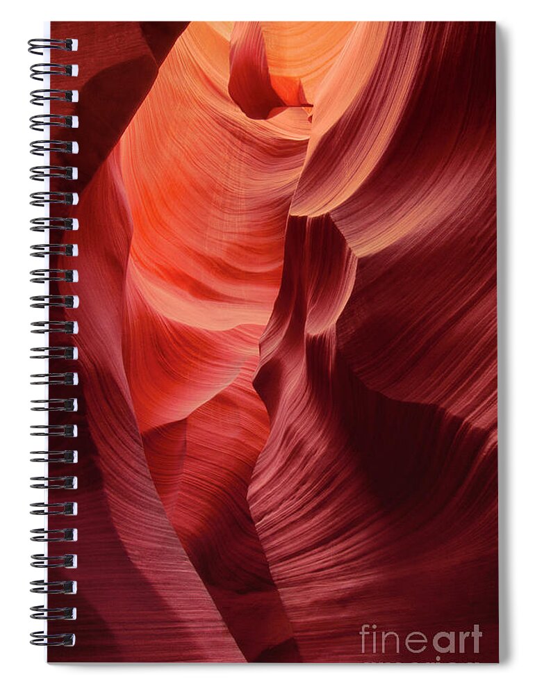Dave Welling Spiral Notebook featuring the photograph Sandstone Walls Lower Antelope Slot Canyon Arizona by Dave Welling