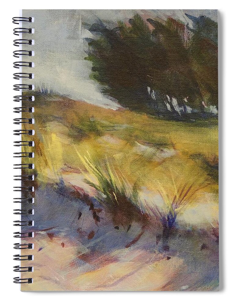 Waltmaes Spiral Notebook featuring the painting Sandy Dune by Walt Maes