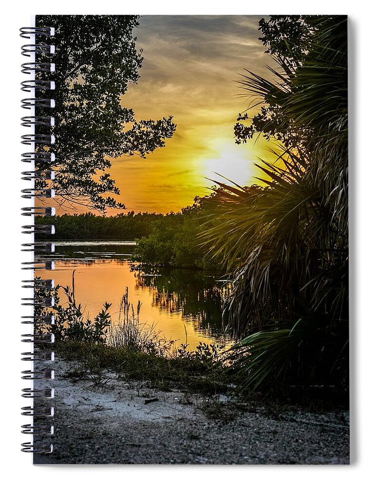 Sunset Spiral Notebook featuring the photograph Sanibel Island by Susan Rydberg