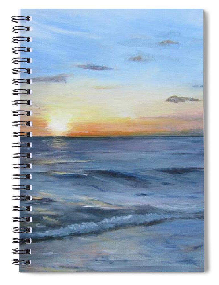 Painting Spiral Notebook featuring the painting Sanibel Sunset by Paula Pagliughi
