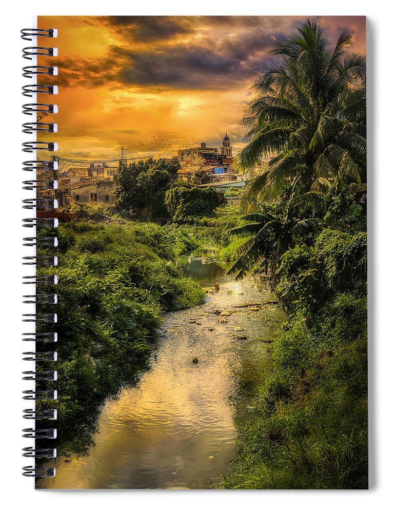 Creek Spiral Notebook featuring the photograph Santa Clara Guadalupe River by Micah Offman