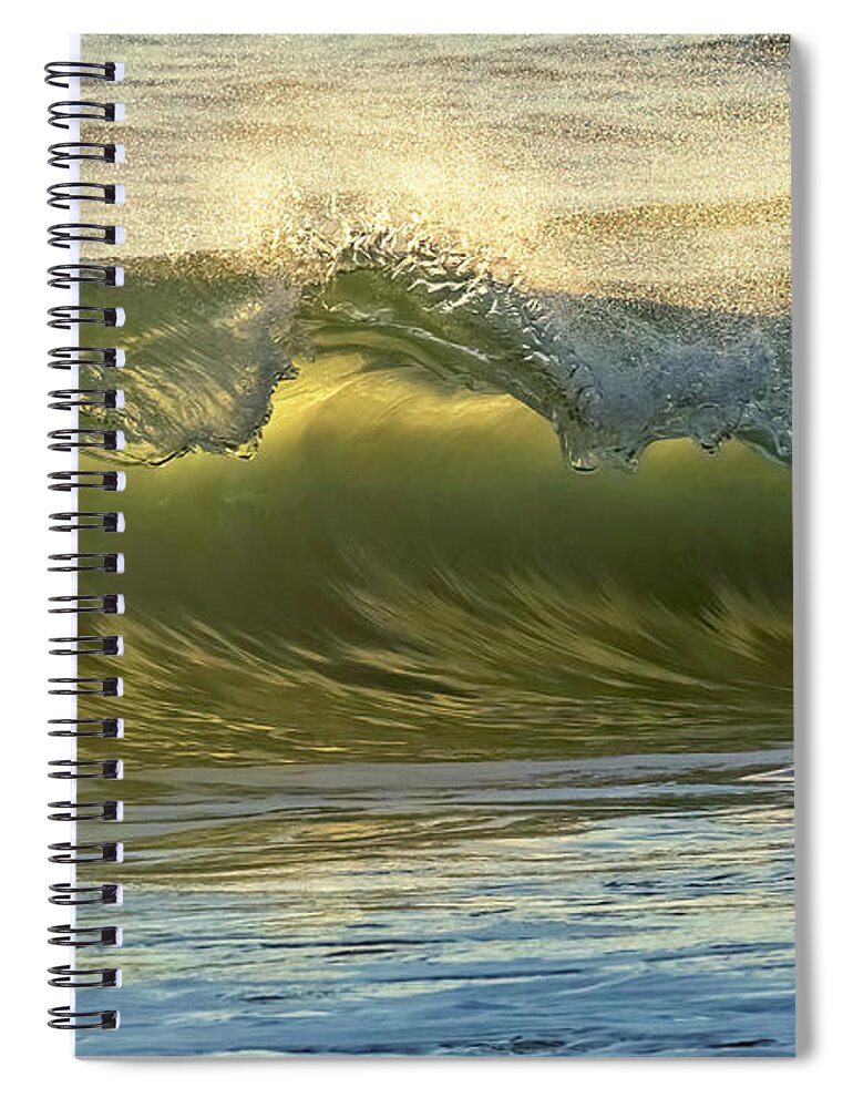 Ocean Wave Spiral Notebook featuring the photograph Santa Cruz Wave #2 by Carla Brennan