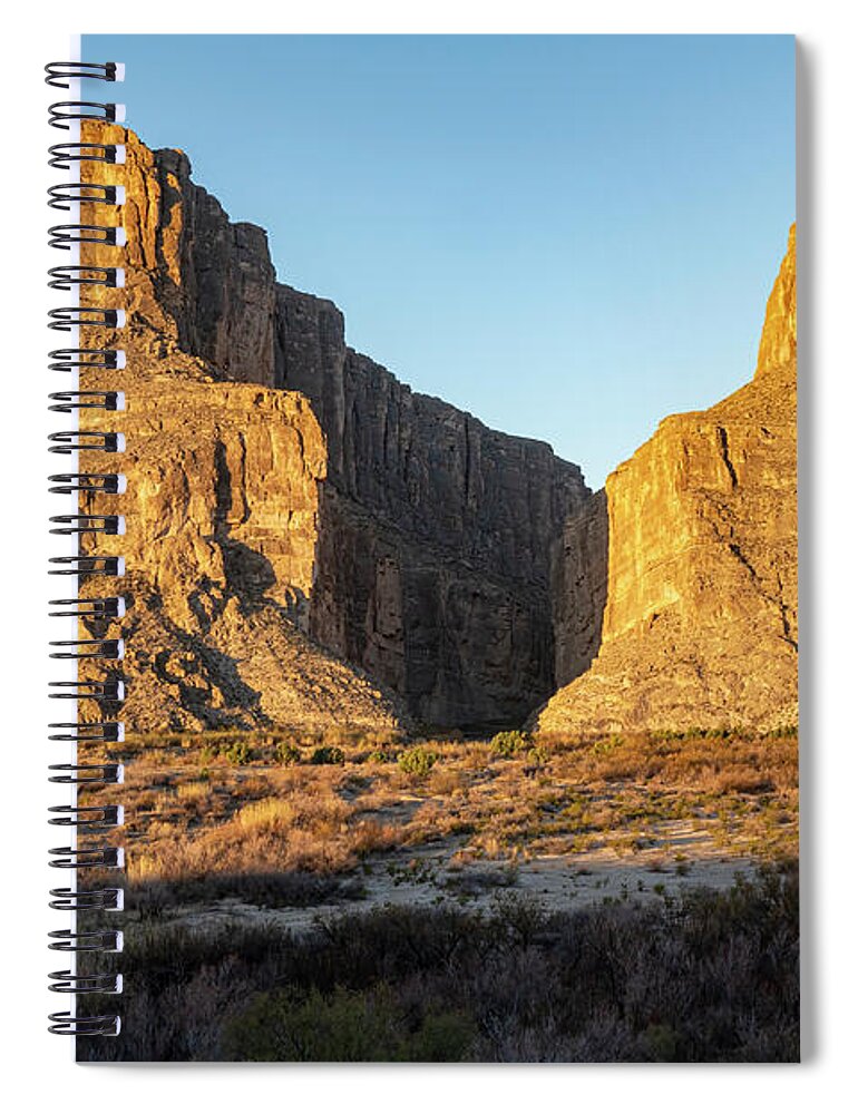 Santa Elena Canyon Spiral Notebook featuring the photograph Santa Elena Canyon at Sunrise by Bob Phillips