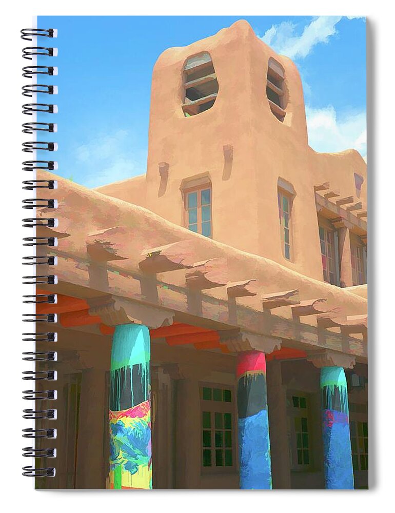 Santa Spiral Notebook featuring the photograph Santa Fe Adobe by JBK Photo Art