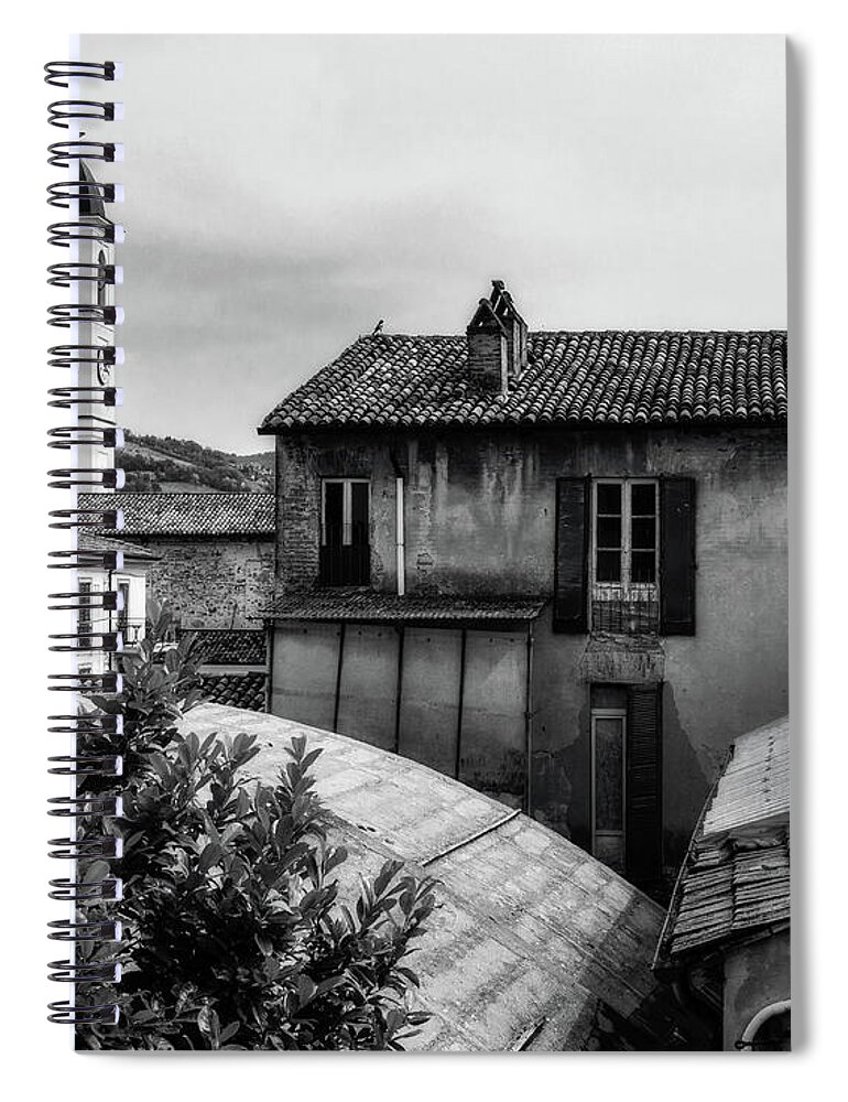 B&w Spiral Notebook featuring the photograph Santa Maria della Versa Church by Izet Kapetanovic