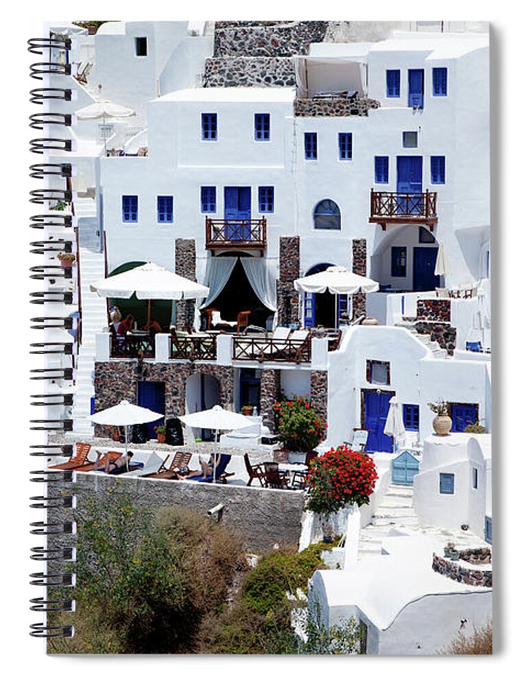 Santorini Spiral Notebook featuring the photograph Santorini XIII by Rich S