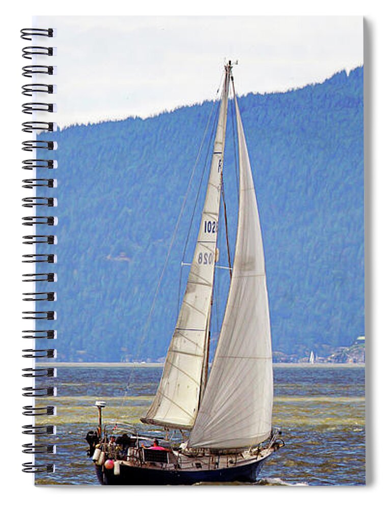 Sailing Spiral Notebook featuring the photograph Saturday Sailing by Cameron Wood