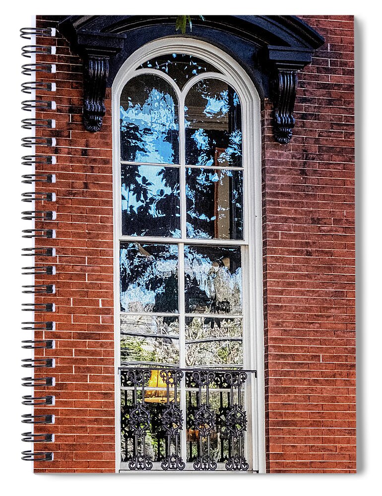 Marietta Georgia Spiral Notebook featuring the photograph Savannah Window by Tom Singleton