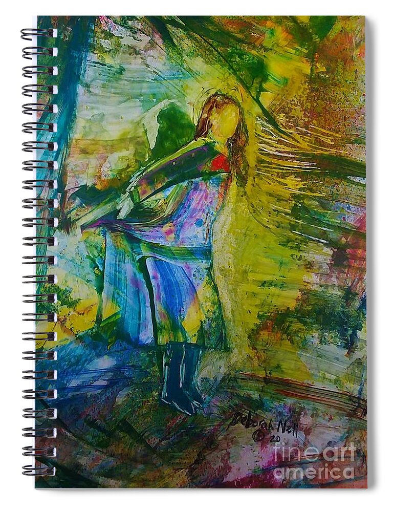 Yupo Paper Spiral Notebook featuring the painting Saying Yes by Deborah Nell
