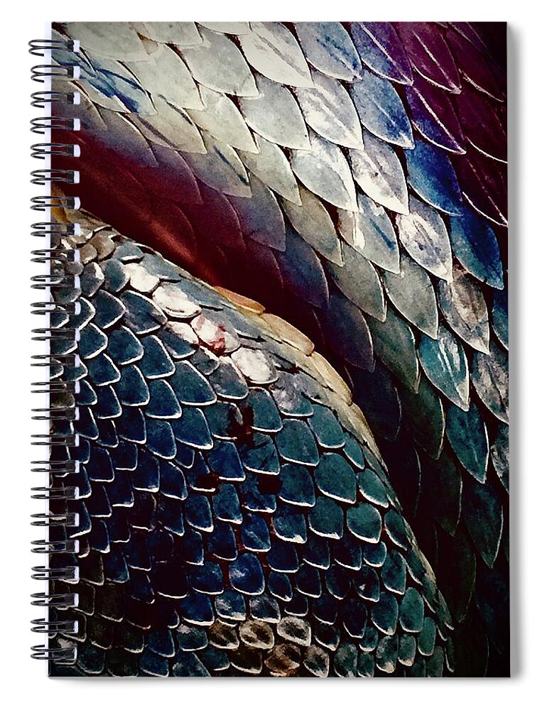 Reptile Spiral Notebook featuring the photograph Scales by Kerry Obrist