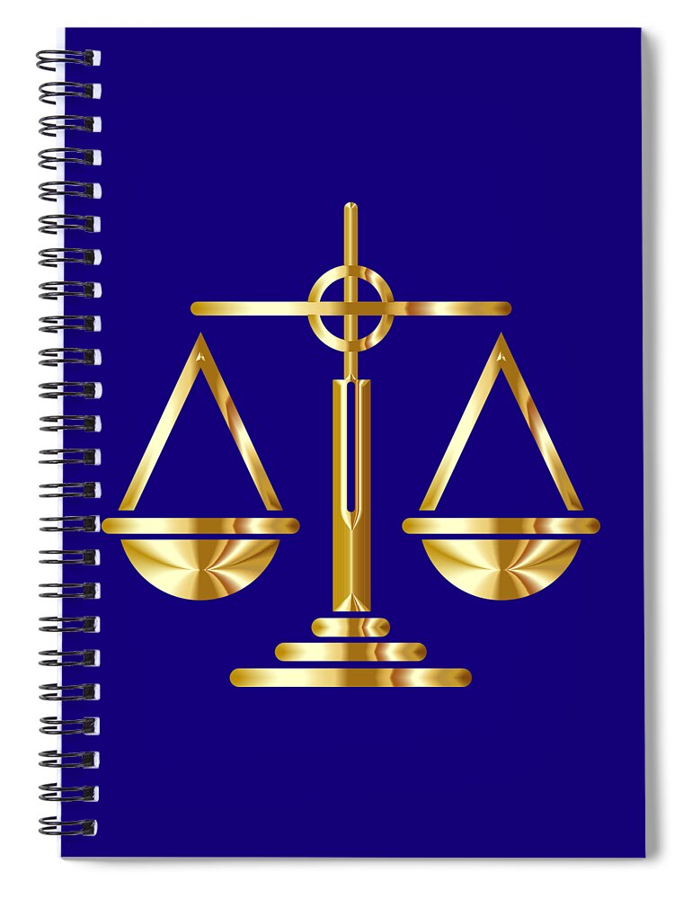 Scales Spiral Notebook featuring the photograph Scales of Justice by Nancy Ayanna Wyatt