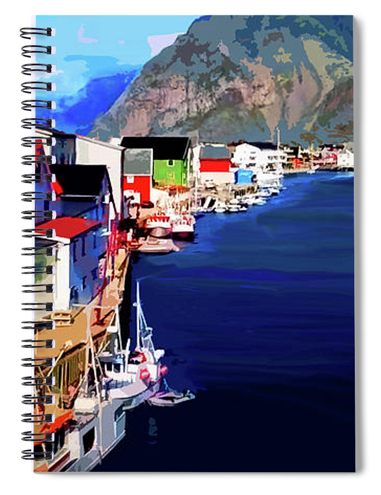 Waterfront Spiral Notebook featuring the painting Scandinavia 3 by CHAZ Daugherty