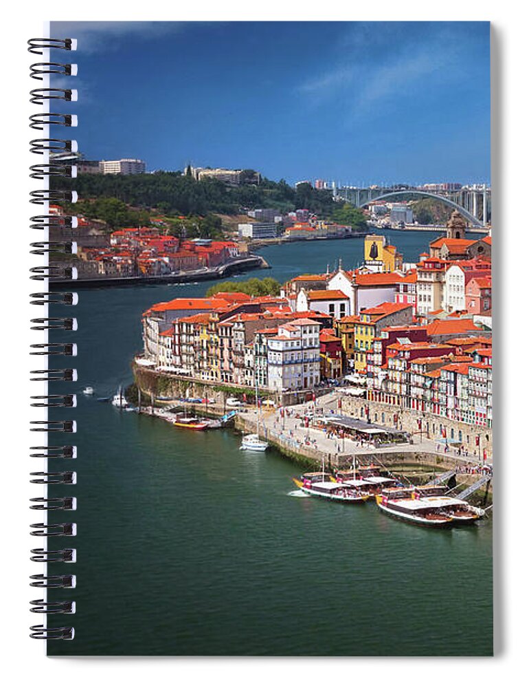 Porto Spiral Notebook featuring the photograph Scenes of Old Porto Portugal by Carol Japp