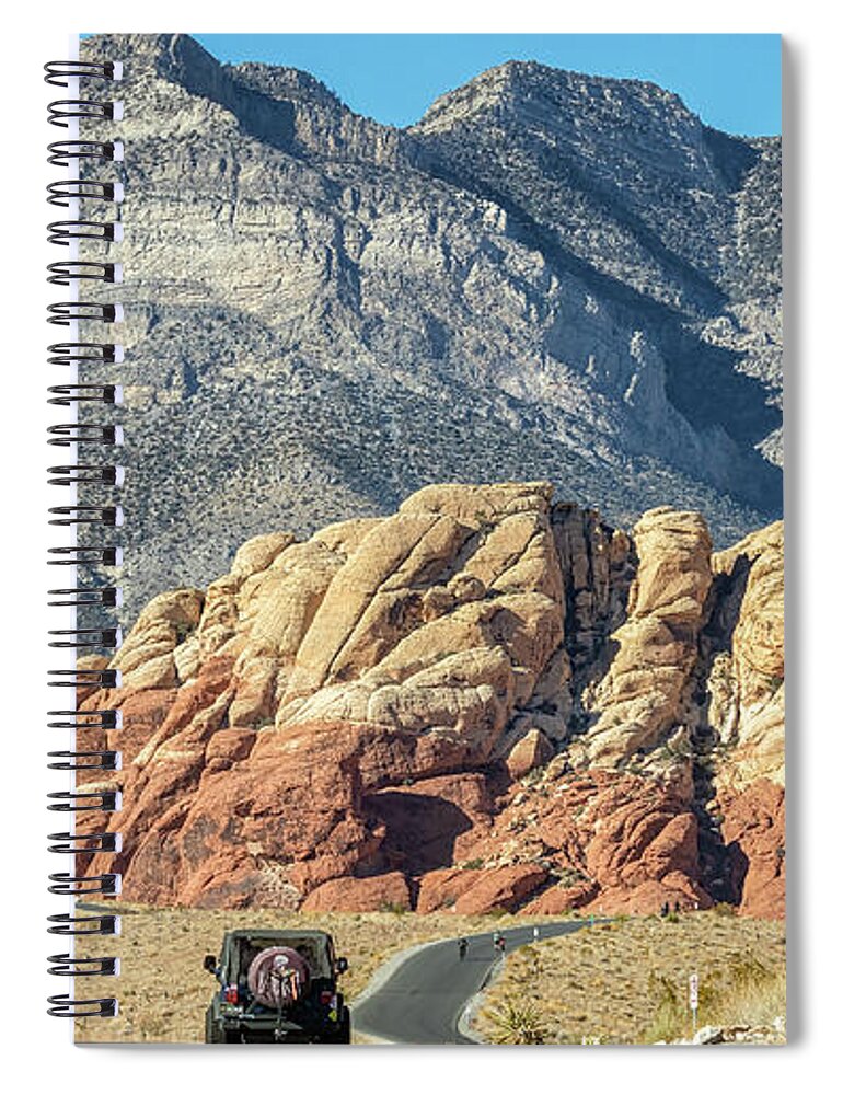  Spiral Notebook featuring the photograph Scenic Drive Red Rock Canyon by Michael W Rogers