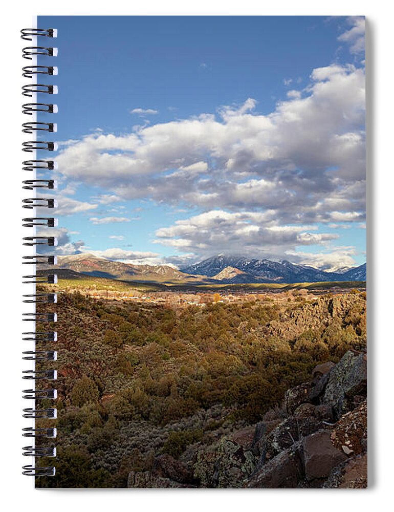 Taos Spiral Notebook featuring the photograph Scenic View from Arroyo Hondo NM by Elijah Rael