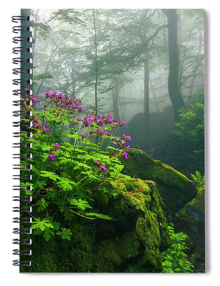 Geranium Spiral Notebook featuring the photograph Scent of Spring by Evgeni Dinev