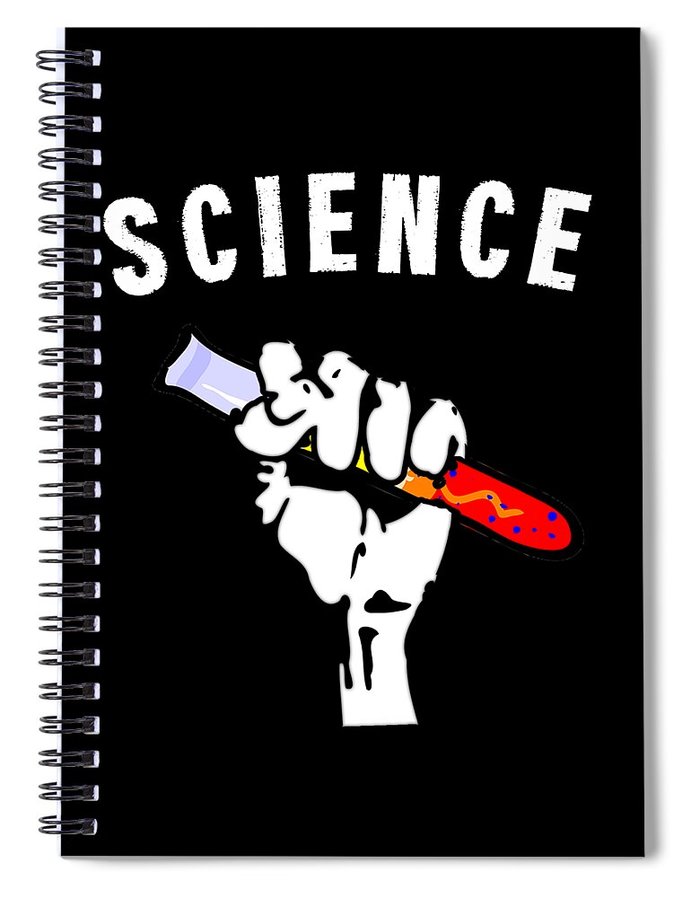 Funny Spiral Notebook featuring the digital art Science Chemistry by Flippin Sweet Gear