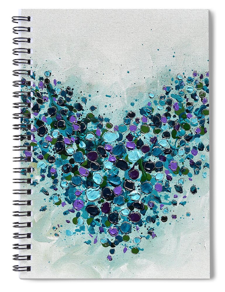 Heart Spiral Notebook featuring the painting Scintillant Heart by Amanda Dagg