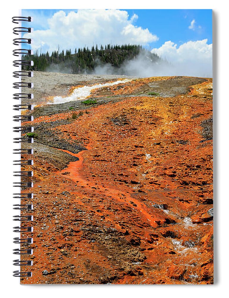 Scorched Earth Yellowstone Spiral Notebook featuring the photograph Scorched Earth Yellowstone by Dan Sproul