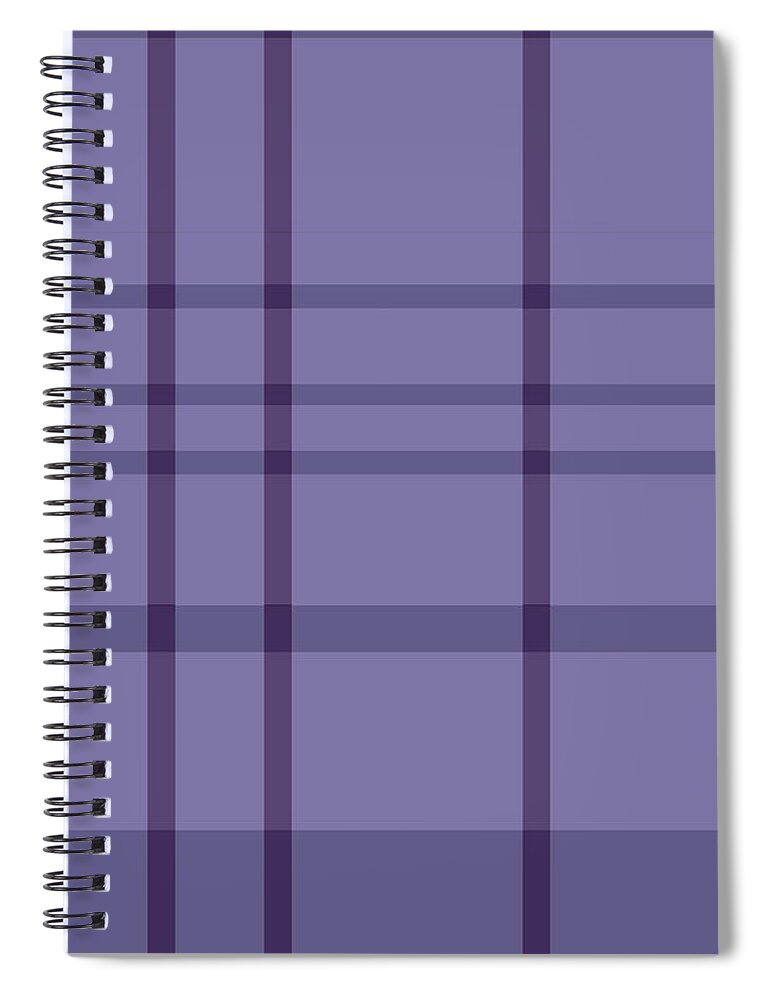 Plaid Spiral Notebook featuring the digital art Scottish Kilt Pattern in Lavender by Patricia Awapara