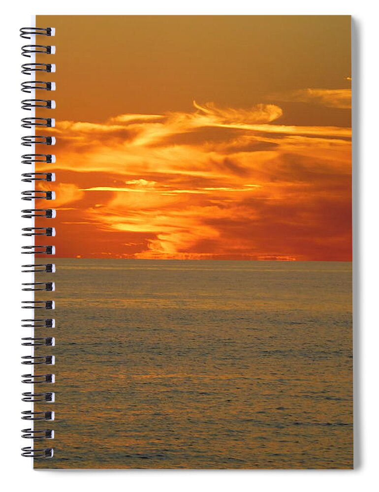 Beach Spiral Notebook featuring the photograph Scribble in the Sky by Karen Stansberry