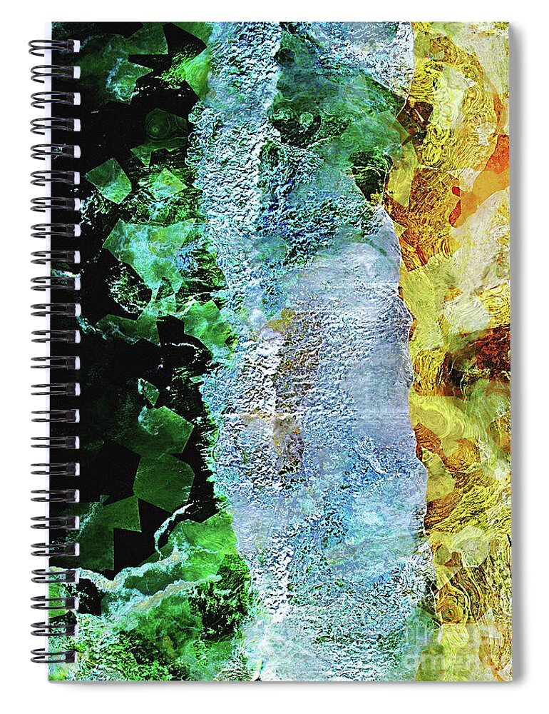 Beach Spiral Notebook featuring the digital art Sea And Sands of Brazil by Phil Perkins