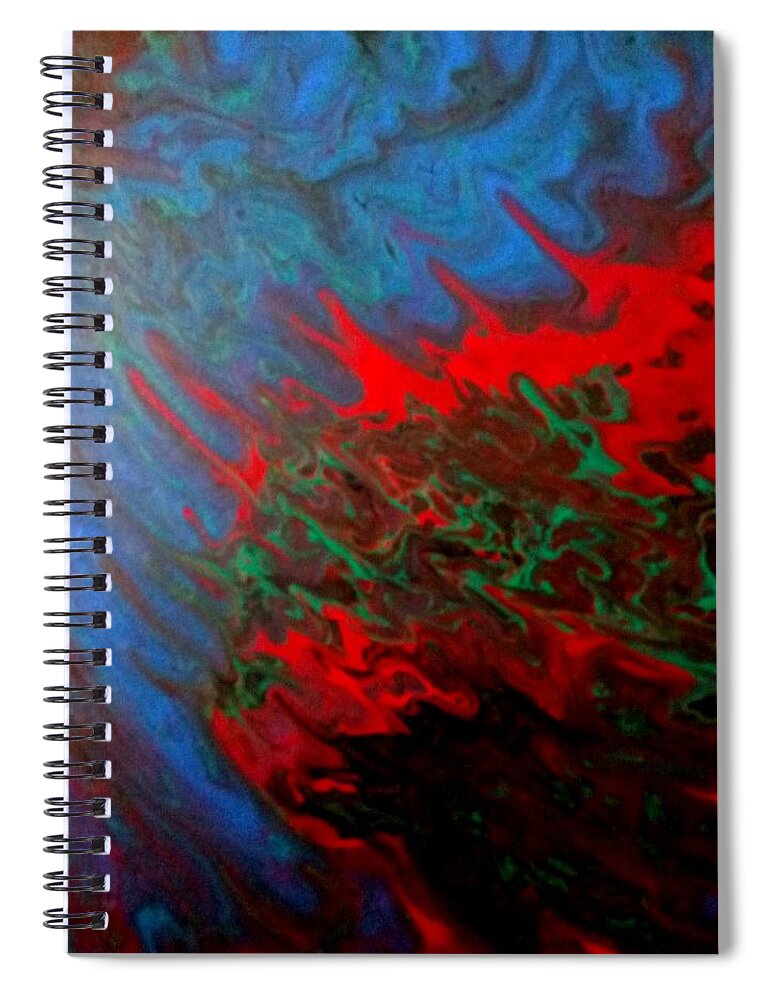 Horns Spiral Notebook featuring the painting Sea Horns by Anna Adams