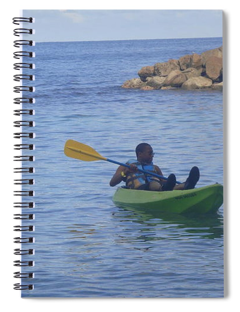 Alone On A Cruise Spiral Notebook featuring the photograph Seajade by Trevor A Smith